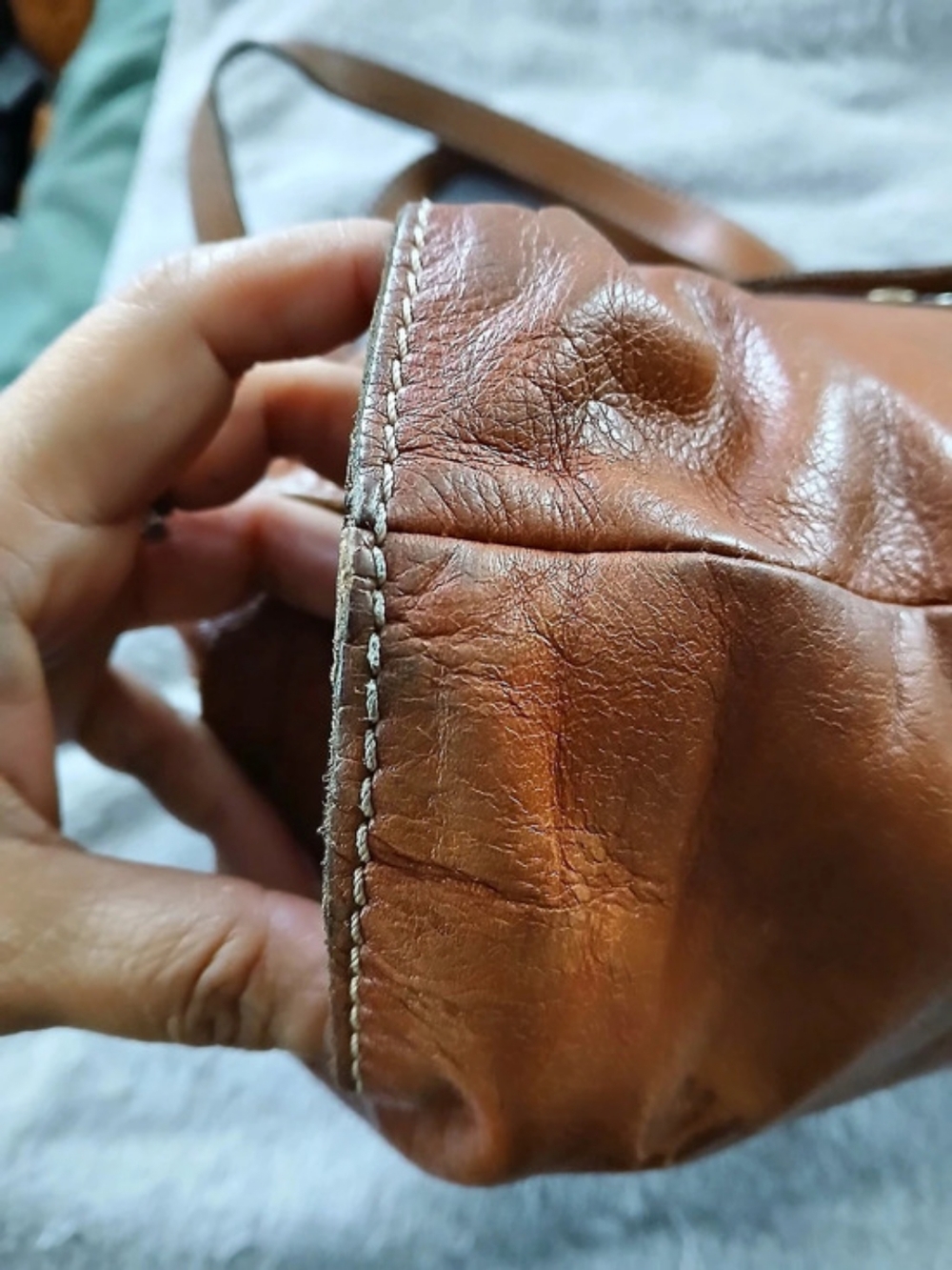 Patricia Nash Studded Brown Leather Hobo - Picture 10 of 16